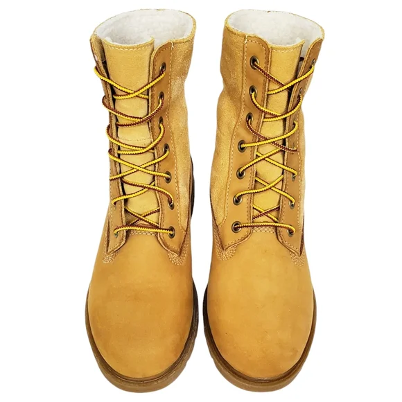 New Timberland linden woods waterproof fold down boots women 6 wheat nubuck faux - Picture 11 of 16